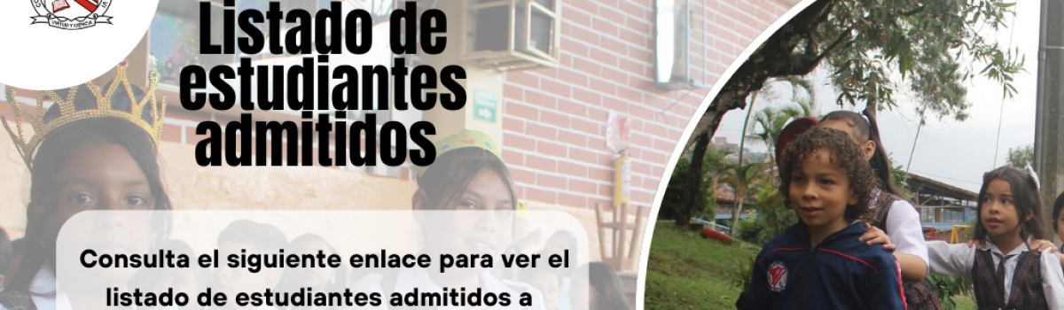 Estudiantes admitidos a preescolar 2025