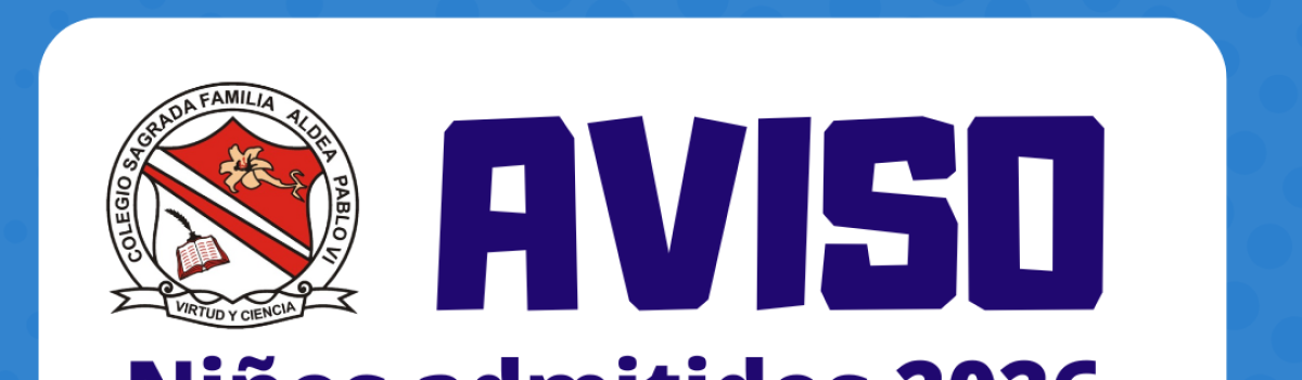 Admitidos preescolar 2026